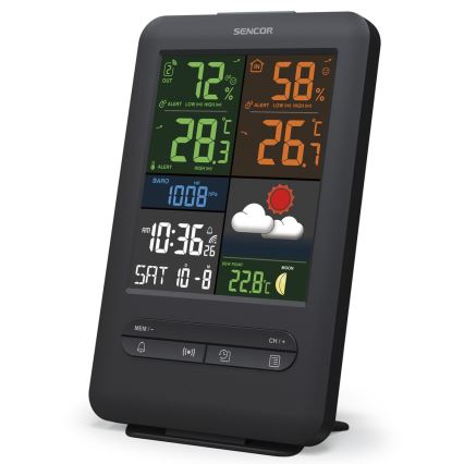 Sencor - Laika stacijas ar LCD krāsainu ekrānu 5V/1xCR2032