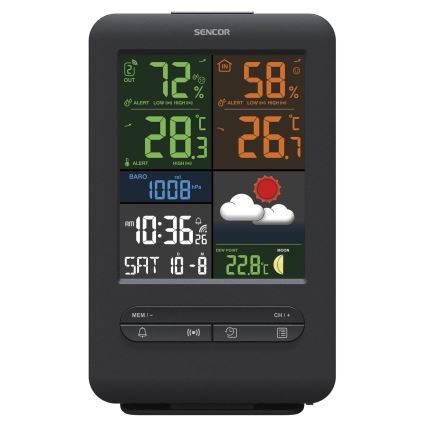 Sencor - Laika stacijas ar LCD krāsainu ekrānu 5V/1xCR2032