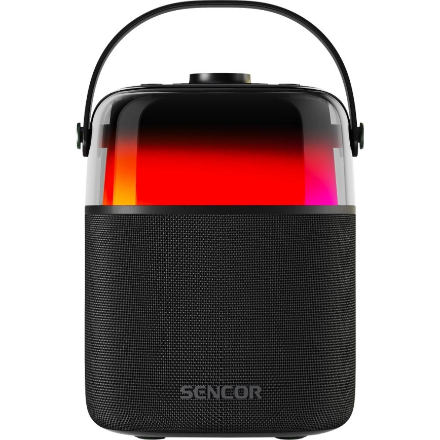 Sencor - LED RGB Skaļrunis ar bezvadu mikrofoniem 35W 8000 mAh + 2x 1800 mAh IPX5 melna