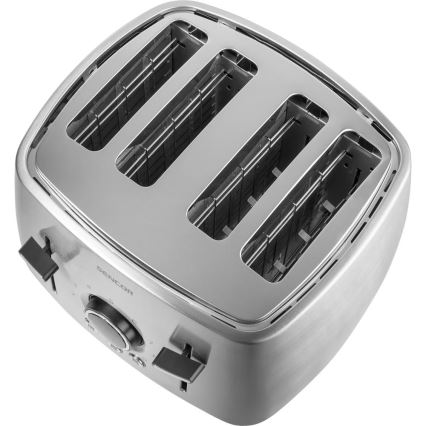 Sencor - Maizes grauzdētājs ar četrām atverēm 1600W/230V matēts hroms