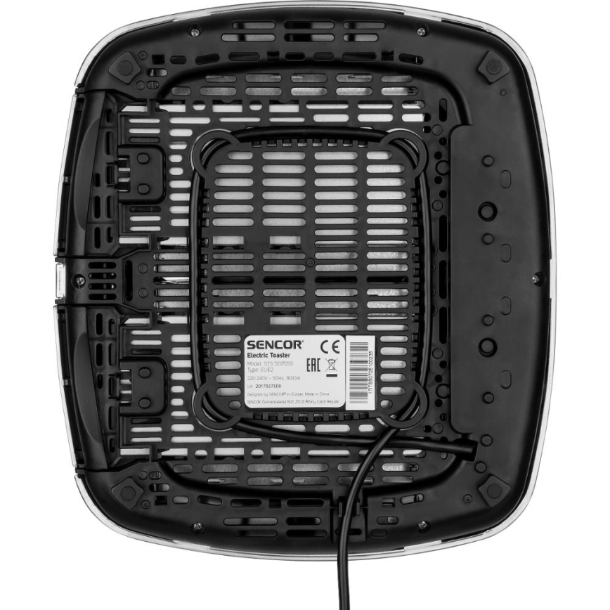 Sencor - Maizes grauzdētājs ar četrām atverēm 1600W/230V matēts hroms