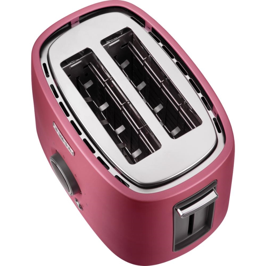 Sencor - Maizes grauzdētājs ar divām atverēm un maizīšu sildītāju 1000W/230V rozā