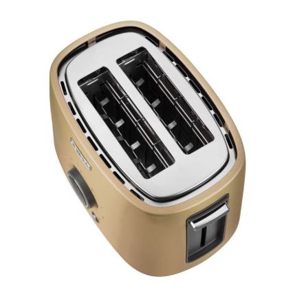 Sencor - Maizgrauzdētājs ar divām atverēm un sildāmo restīti 1000W/230V bēšs