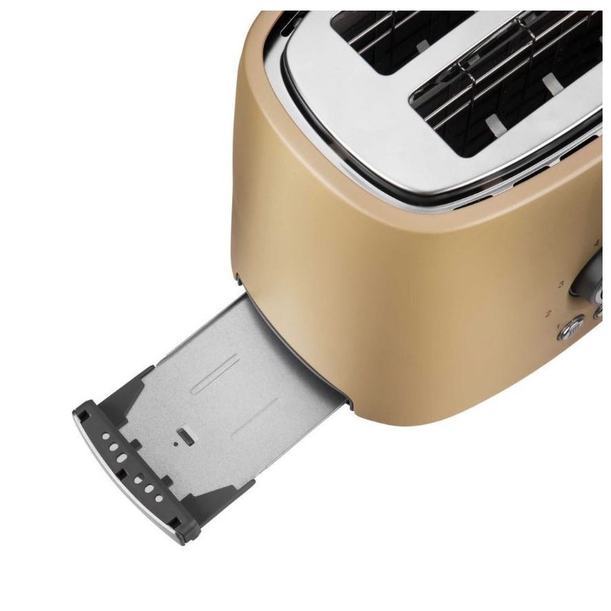 Sencor - Maizgrauzdētājs ar divām atverēm un sildāmo restīti 1000W/230V bēšs