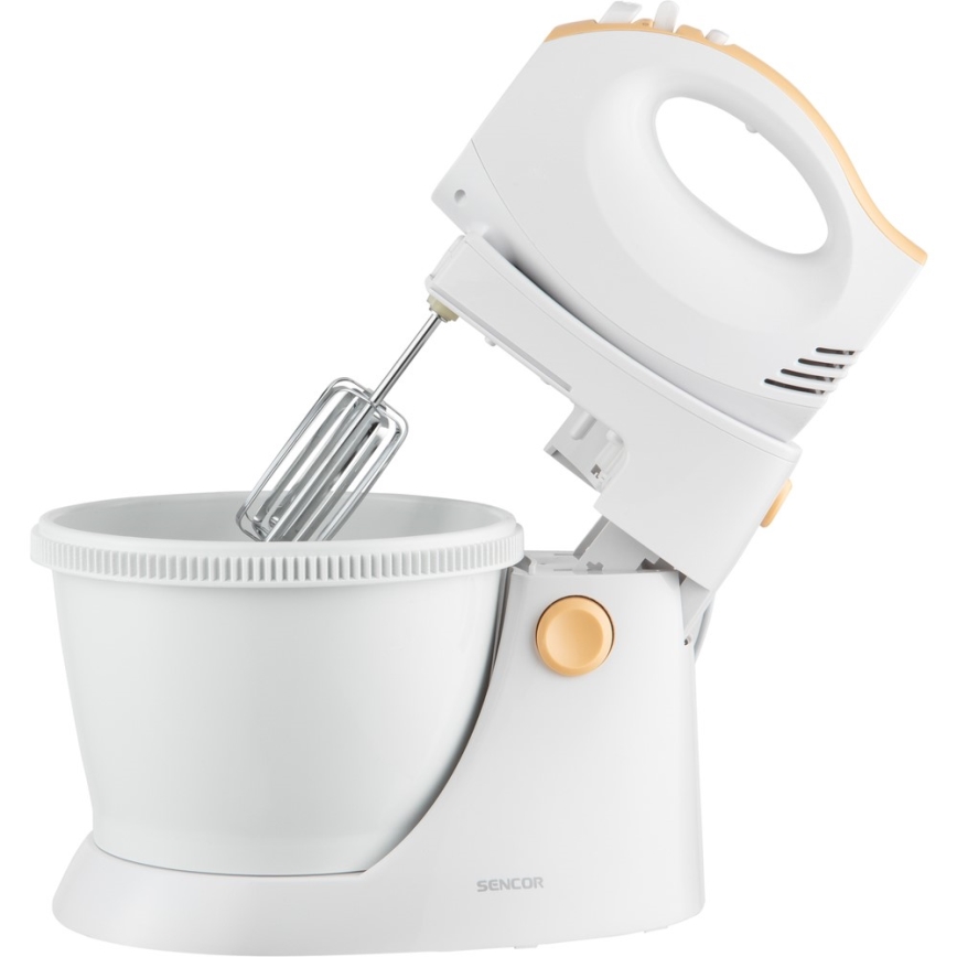 Sencor - Manuāls mikseris ar rotējošu trauku 500W/230V balts