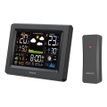 Sencor - Meteostacija ar krāsainu LCD displeju 3xAA + 2xAA, melna