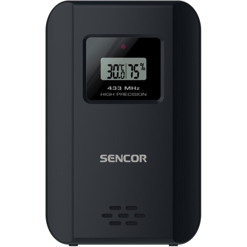 Sencor - Meteostacija ar krāsainu LCD displeju un modinātāja pulkstenis 3xAAA melna
