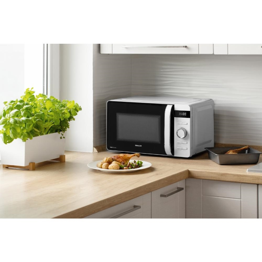 Sencor - Mikroviļņu krāsns 800W/230V 17 l balta