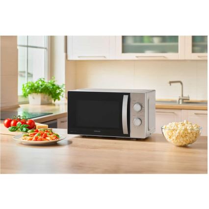 Sencor - Mikroviļņu krāsns ar grila funkciju 700 W/1000 W/230 V 20 l matēts hroms