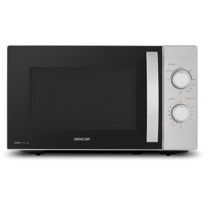 Sencor - Mikroviļņu krāsns ar grila funkciju 700 W/1000 W/230 V 20 l matēts hroms
