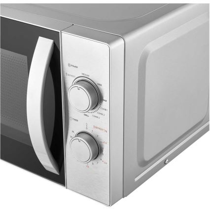 Sencor - Mikroviļņu krāsns ar grila funkciju 700 W/1000 W/230 V 20 l matēts hroms