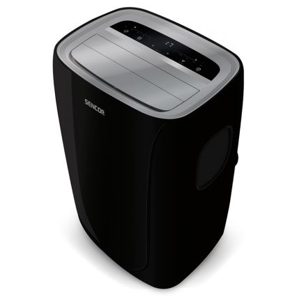Sencor - Mobilais gaisa kondicionieris ar LED ekrānu 3in1 1000W/230V 9000 BTU melns + tālvadības pults
