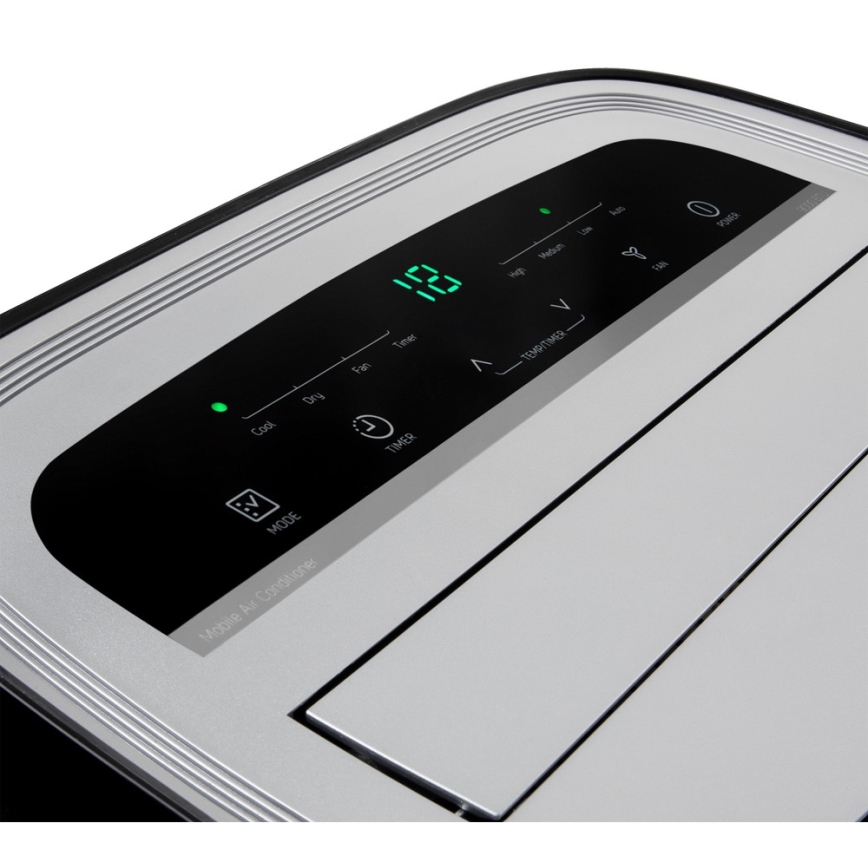 Sencor - Mobilais gaisa kondicionieris ar LED ekrānu 3in1 1000W/230V 9000 BTU melns + tālvadības pults