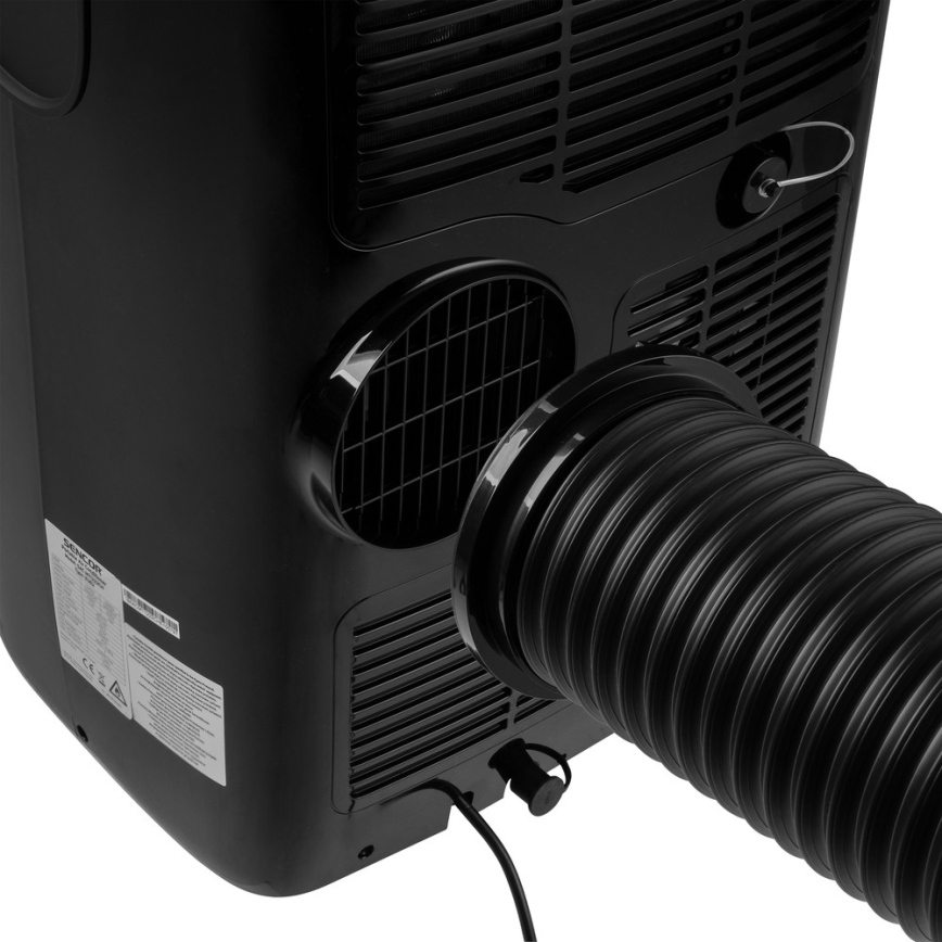 Sencor - Mobilais gaisa kondicionieris ar LED ekrānu 3in1 1000W/230V 9000 BTU melns + tālvadības pults
