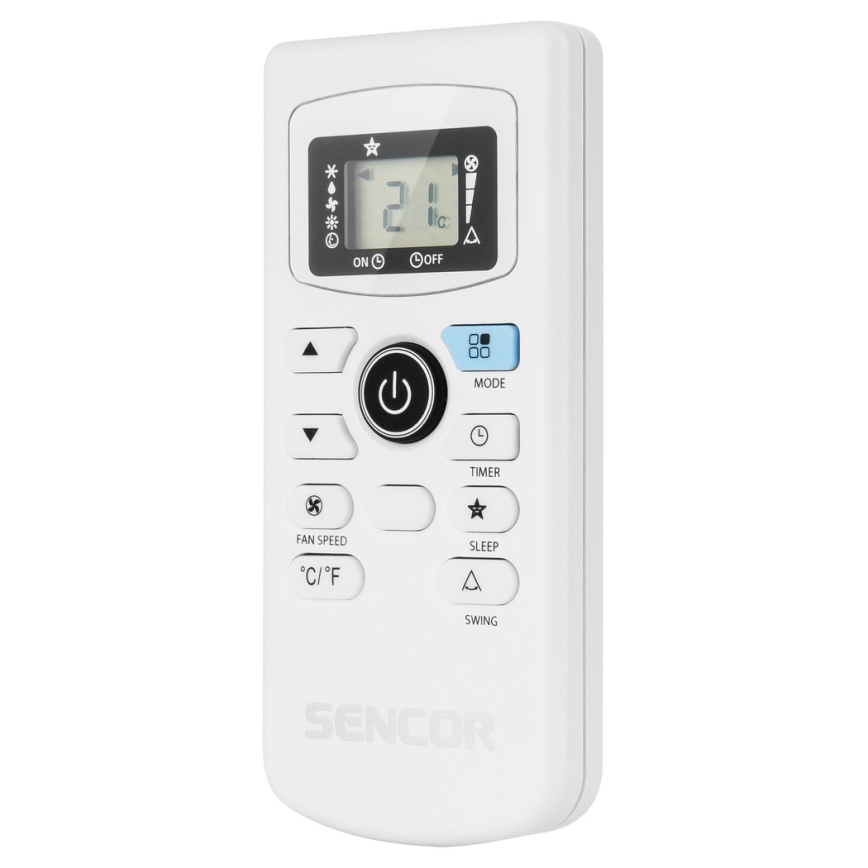 Sencor - Mobilais gaisa kondicionieris ar LED ekrānu 3in1 1000W/230V 9000 BTU melns + tālvadības pults