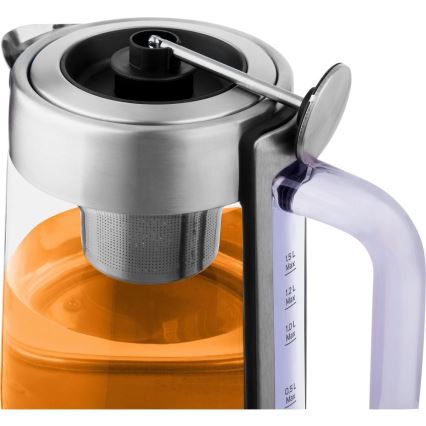 Sencor - Nerūsējošā tērauda ātrā elektriskā tējkanna ar temperatūras regulāciju 1,5 l 1500W/230V
