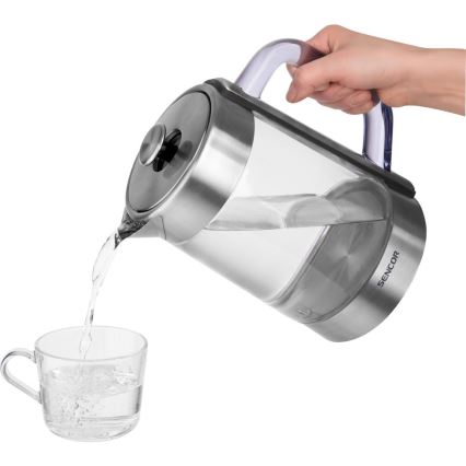 Sencor - Nerūsējošā tērauda ātrā elektriskā tējkanna ar temperatūras regulāciju 1,5 l 1500W/230V