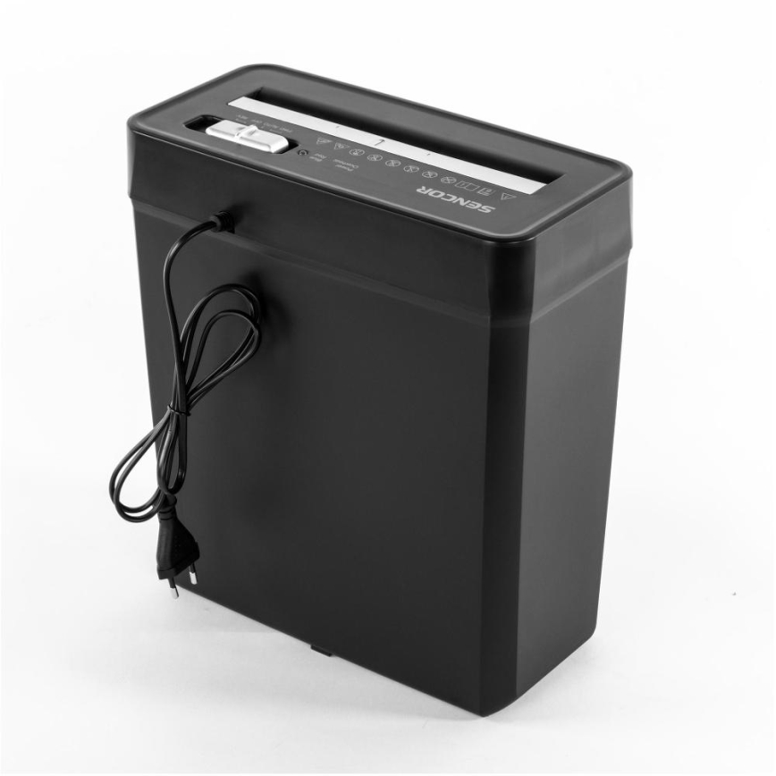 Sencor - Papīra smalcinātājs A4 tilpums 10 l 190W/230V melna