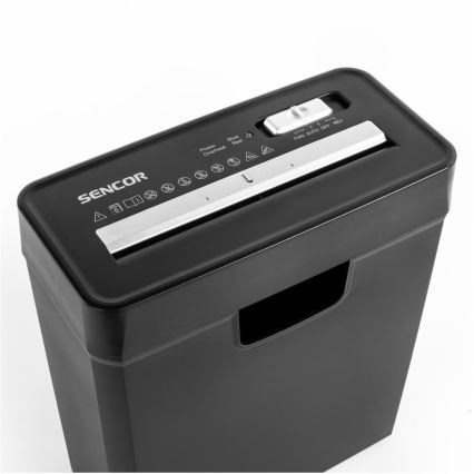 Sencor - Papīra smalcinātājs A4 tilpums 10 l 190W/230V melna