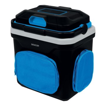 Sencor - Pārnēsājama automašīnas ledusskapis 24 l 60W/12V/230V melna/zila