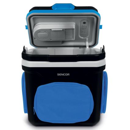 Sencor - Pārnēsājama automašīnas ledusskapis 24 l 60W/12V/230V melna/zila