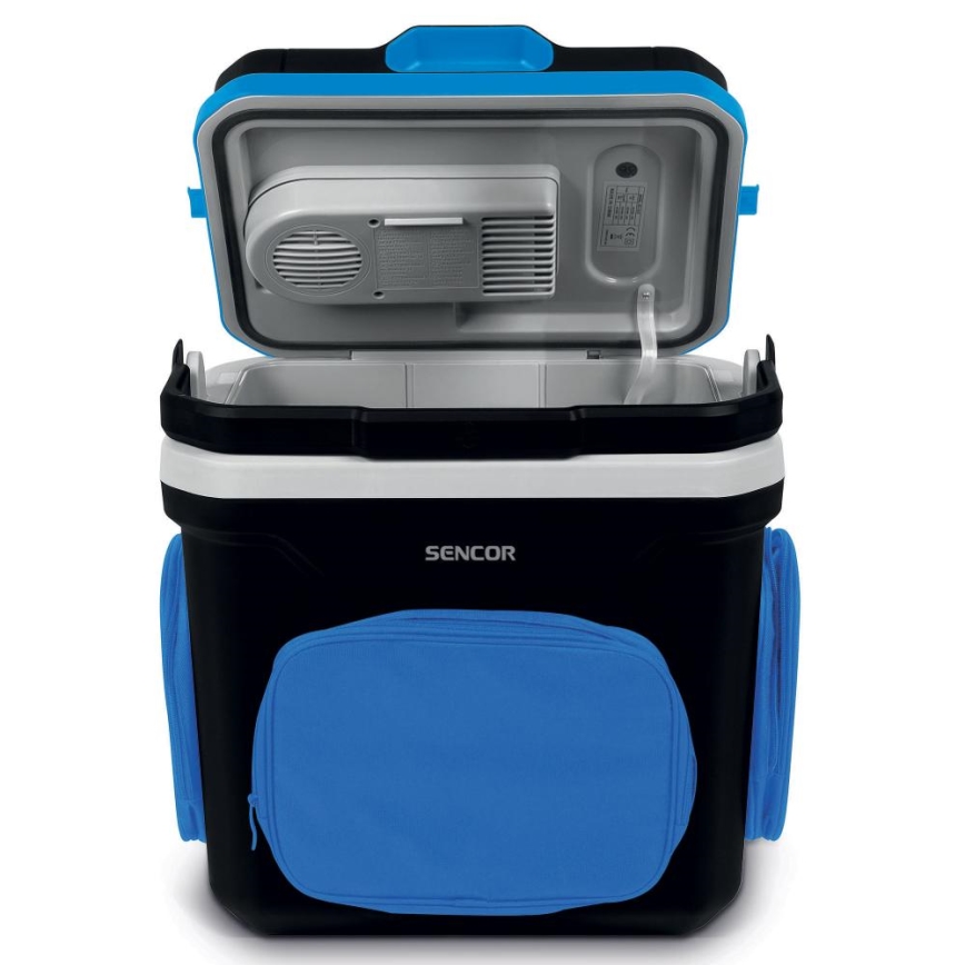 Sencor - Pārnēsājama automašīnas ledusskapis 24 l 60W/12V/230V melna/zila