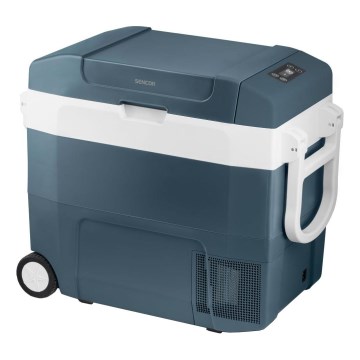 Sencor - Pārnēsājamais kompresora autoledusskapis 55 l 70W/12V/230V zils/balts