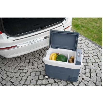 Sencor - Pārnēsājamais kompresora autoledusskapis 55 l 70W/12V/230V zils/balts
