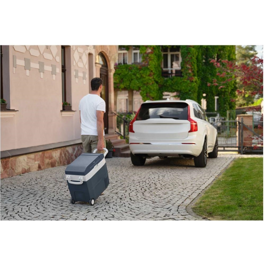 Sencor - Pārnēsājamais kompresora autoledusskapis 55 l 70W/12V/230V zils/balts