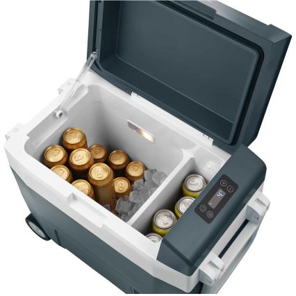 Sencor - Pārnēsājamais kompresora autoledusskapis 55 l 70W/12V/230V zils/balts