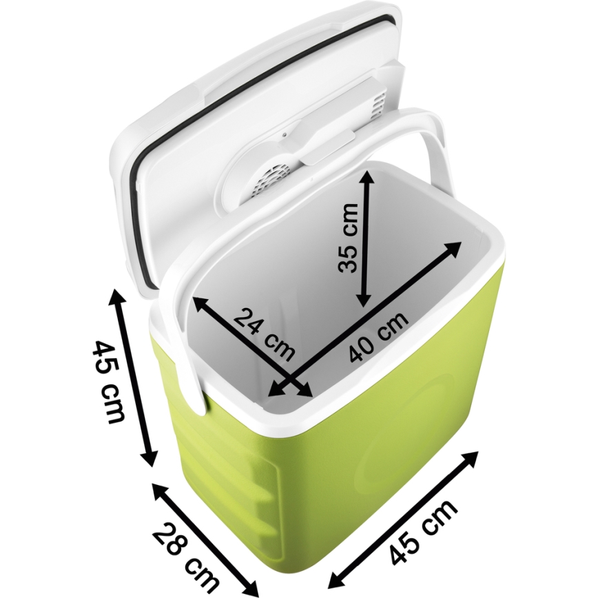 Sencor - Pārnēsājams auto ledusskapis 30 l 55W/5V/12V/230V zaļš/balts