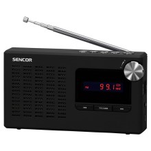 Sencor - Pārnēsājams PLL FM radio uztvērējs 5W 800 mAh 3,7V USB un MicroSD