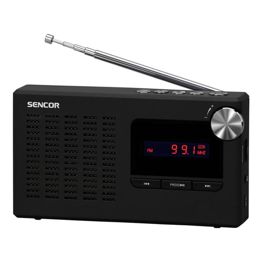 Sencor - Pārnēsājams PLL FM radio uztvērējs 5W 800 mAh 3,7V USB un MicroSD