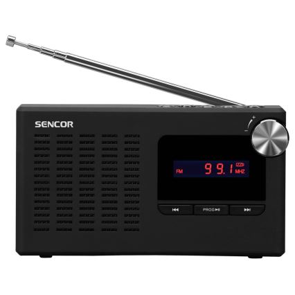 Sencor - Pārnēsājams PLL FM radio uztvērējs 5W 800 mAh 3,7V USB un MicroSD