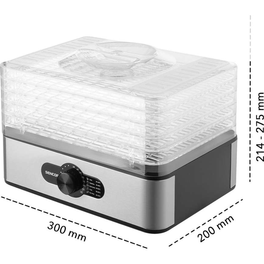 Sencor - Pārtikas dehidrators ar termoregulāciju 700W/230V