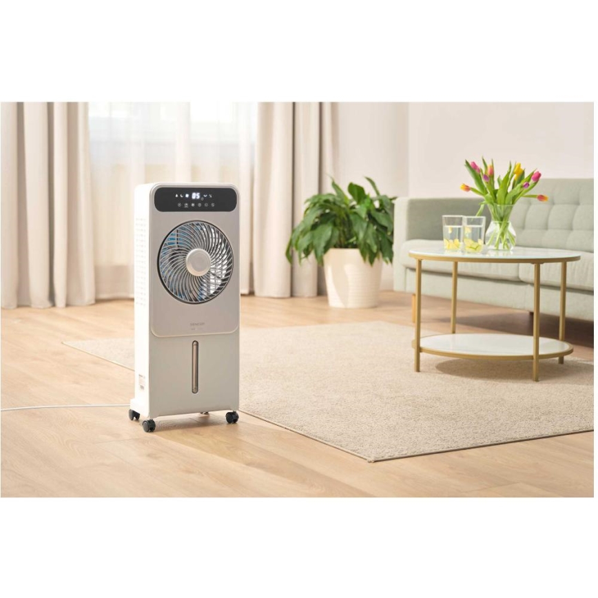 Sencor - Pārvietojamais gaisa dzesētājs 28W/230V pelēka + tālvadības pults