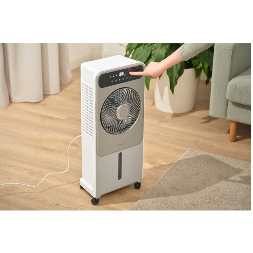 Sencor - Pārvietojamais gaisa dzesētājs 28W/230V pelēka + tālvadības pults
