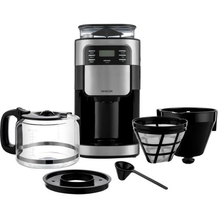 Sencor - Pilienveida kafijas automāts 1,5 l ar LCD ekrānu 900W/230V