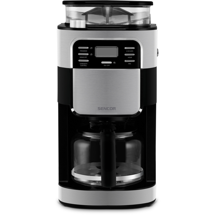 Sencor - Pilienveida kafijas automāts 1,5 l ar LCD ekrānu 900W/230V