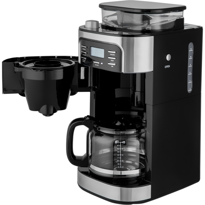 Sencor - Pilienveida kafijas automāts 1,5 l ar LCD ekrānu 900W/230V