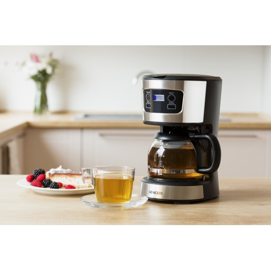 Sencor - Pilienveida kafijas automāts ar LCD ekrānu 700W/230V