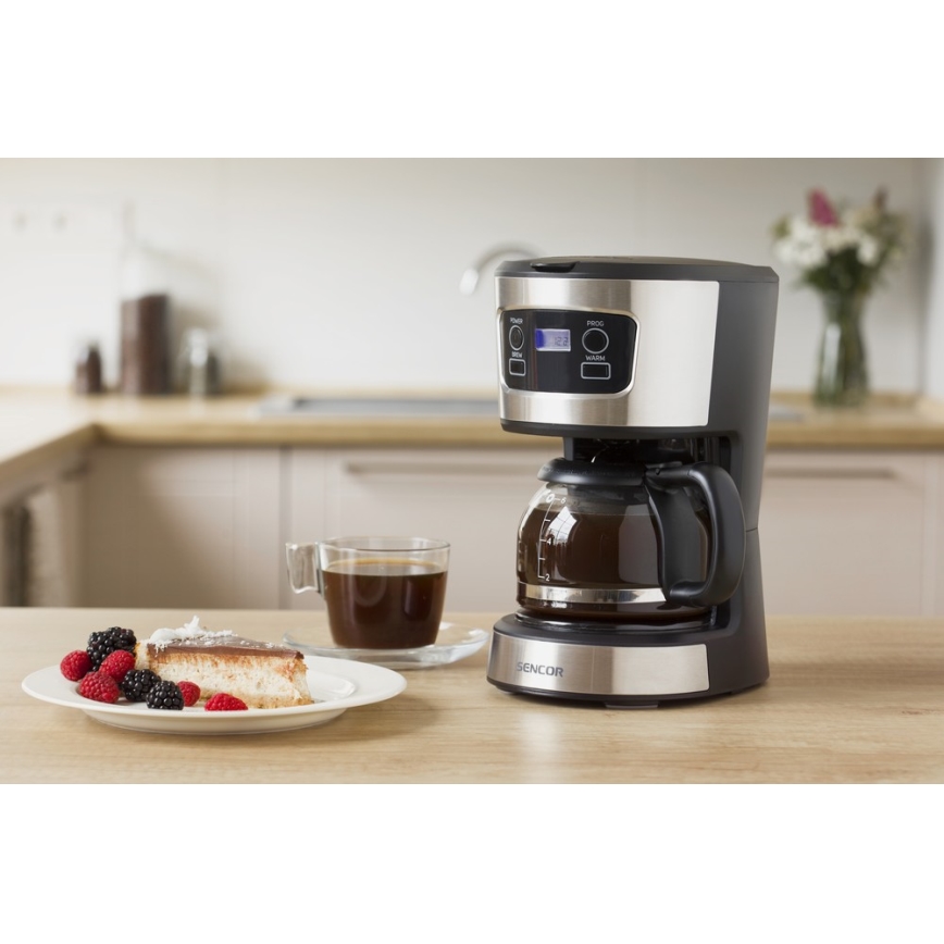 Sencor - Pilienveida kafijas automāts ar LCD ekrānu 700W/230V