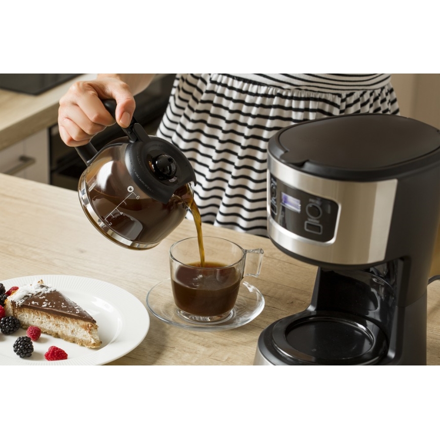 Sencor - Pilienveida kafijas automāts ar LCD ekrānu 700W/230V