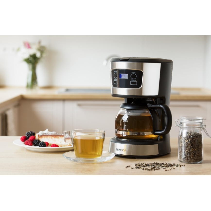 Sencor - Pilienveida kafijas automāts ar LCD ekrānu 700W/230V