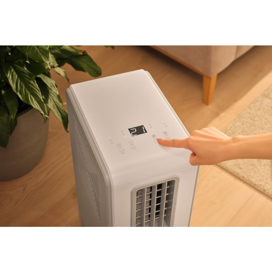 Sencor - Portatīvais 4 vienā gaisa kondicionieris 200W/230V 1800 BTU balts + tālvadības pults