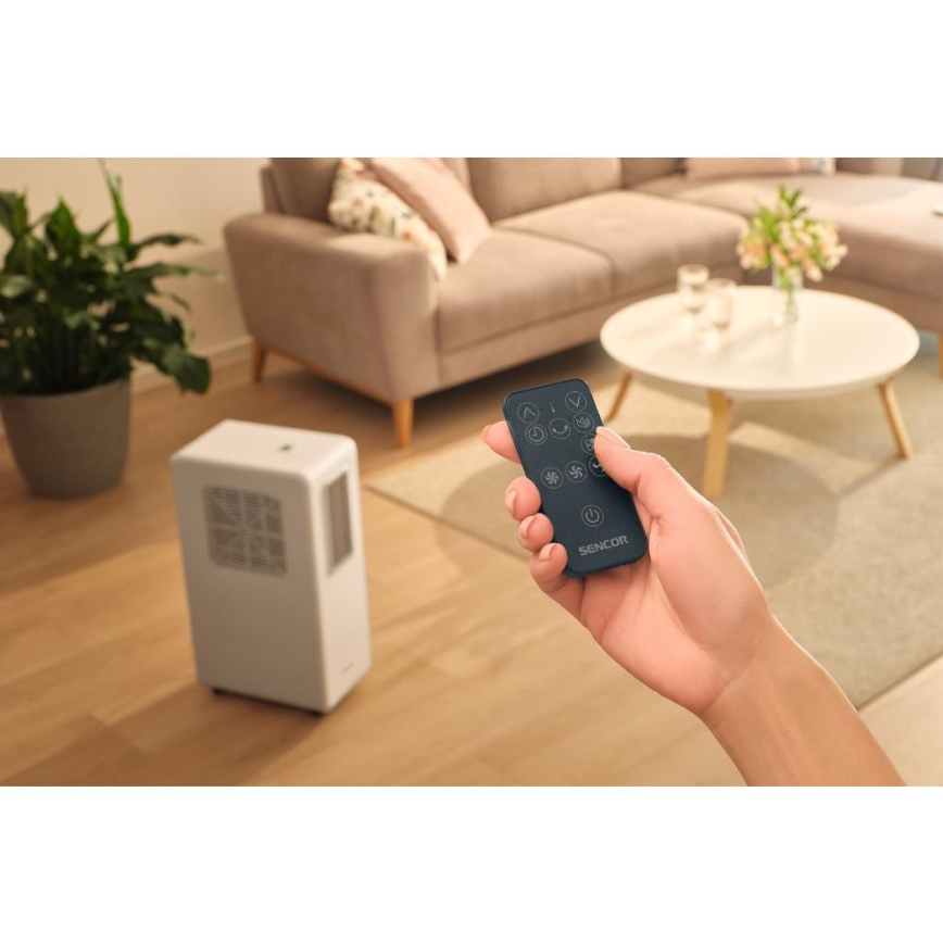 Sencor - Portatīvais 4 vienā gaisa kondicionieris 200W/230V 1800 BTU balts + tālvadības pults