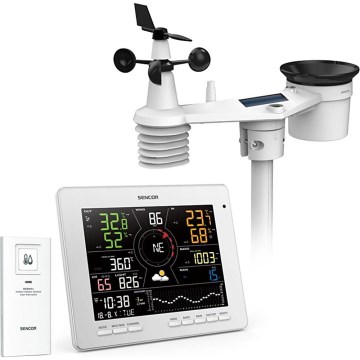 Sencor - Profesionāla meteoroloģiskā stacija ar krāsainu LCD ekrānu 1xCR2032 Wi-Fi Tuya
