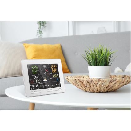 Sencor - Profesionāla meteoroloģiskā stacija ar krāsainu LCD ekrānu 1xCR2032 Wi-Fi Tuya