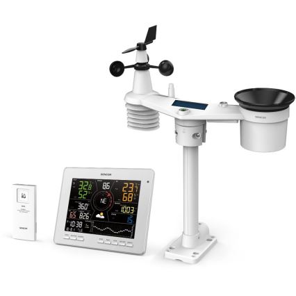 Sencor - Profesionāla meteoroloģiskā stacija ar krāsainu LCD ekrānu 1xCR2032 Wi-Fi Tuya