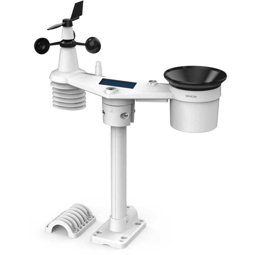 Sencor - Profesionāla meteoroloģiskā stacija ar krāsainu LCD ekrānu 1xCR2032 Wi-Fi Tuya